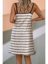 Load image into Gallery viewer, Lace Striped Slip Dress - Rhode Island Surf Co.