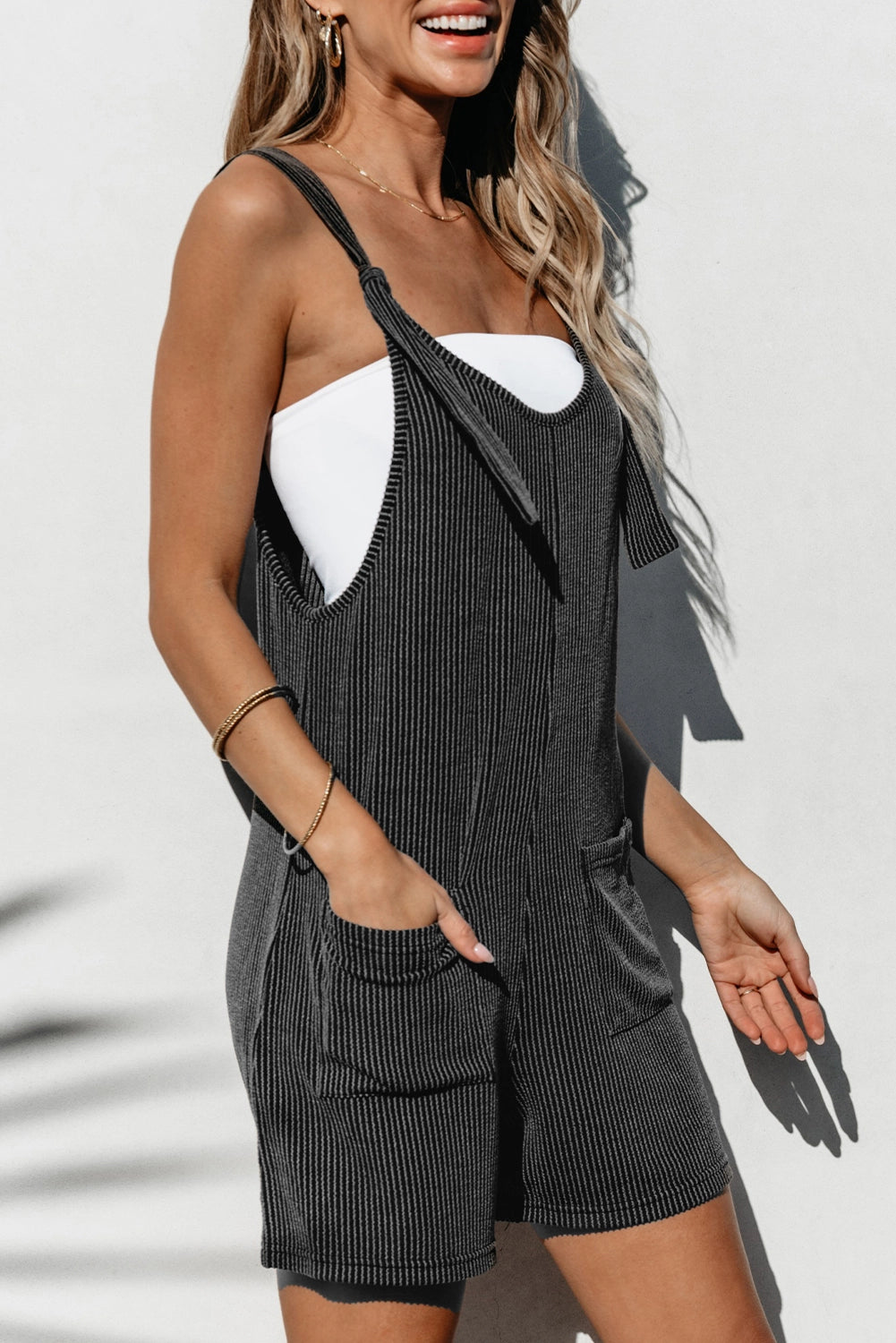 Striped Knotted Romper - Rhode Island Surf Co.
