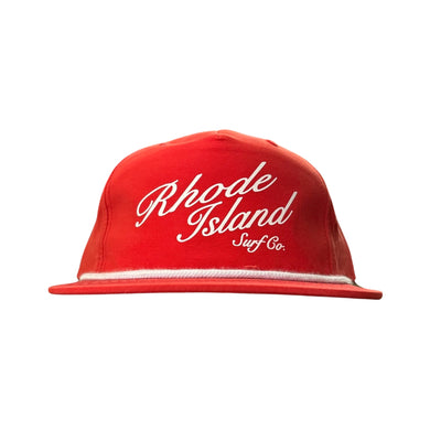 Pinch Front Rope Hat (Red/White) - Rhode Island Surf Co.