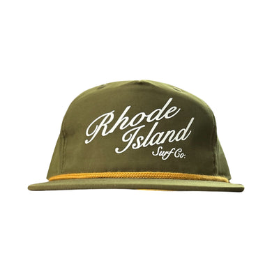 Pinch Front Rope Hat (Green/Gold) - Rhode Island Surf Co.