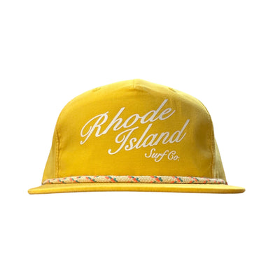 Pinch Front Rope Hat (80's Yellow) - Rhode Island Surf Co.