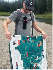 59 Parks: US Map Towel - Nomadix