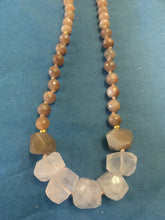 Load image into Gallery viewer, 14KGF Chain Sunstone Rose Quartz Necklace - Olia