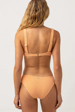 Load image into Gallery viewer, Sunbather Stripe Tall Knot Front Swim Top - Rhythm