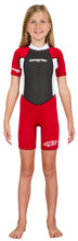 Load image into Gallery viewer, Children's Access 2mm Back Zip Spring Suit Red/Black -Hyperflex