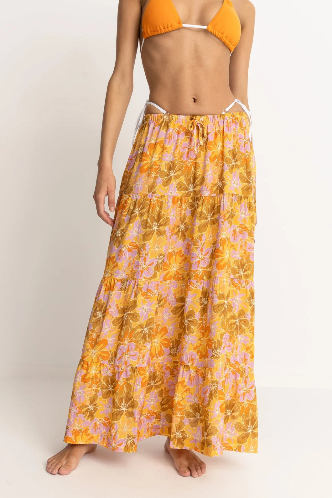 Mahana Floral Tiered Maxi Skirt - Rhythm