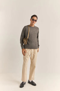 Mohair Fisherman’s knit Washed Black - Rhythm