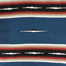 Load image into Gallery viewer, Harvest Moon Baja Diamond Blue Mexican Blanket