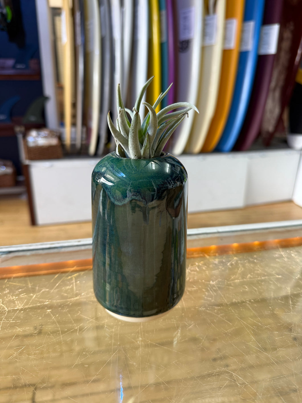 Green Tall Vase - Downeaster Pottery