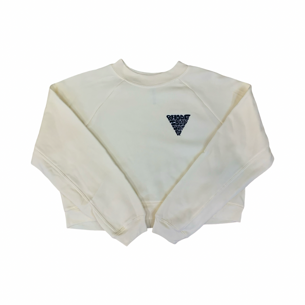 Women’s Beaches Cropped Crewneck (Pale Yellow) - Rhode Island Surf Co.