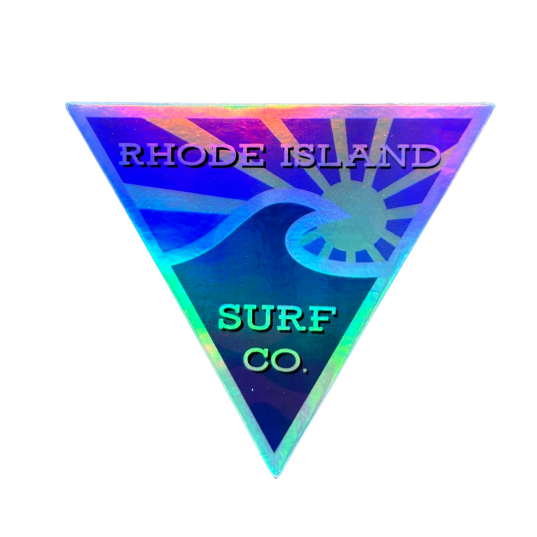 RISC Sunrise Holographic Logo sticker - Rhode Island Surf Co.