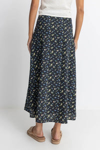 Fleur Floral Button Front Maxi Skirt- Rhythm