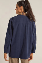 Load image into Gallery viewer, Pearls Oversized Jacket - Navy