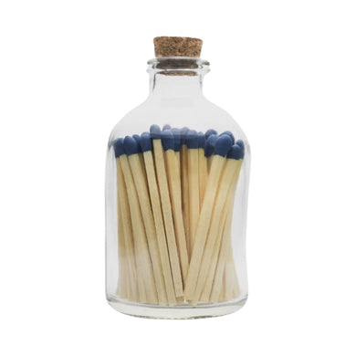 Navy Blue Small Safety Matches - Apothecary Jar