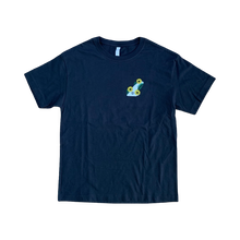 Load image into Gallery viewer, Fin + Flowers Heavy Knit Cotton Tee (Vintage Black)- Rhode Island Surf Co.