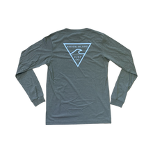Load image into Gallery viewer, Premium Long Sleeve Tee Triangle Logo (Olive) - Rhode Island Surf Co.