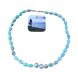 Agate Freshwater Pearls Necklace - Olia