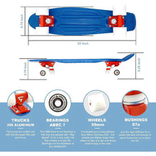 Load image into Gallery viewer, Swell 22" Complete Oceans Blue White Mini Skateboard