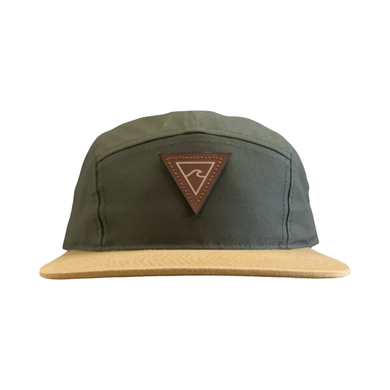 5 Panel Cotton Twill Strapback (Loden/Biscuit) - Rhode Island Surf Co.