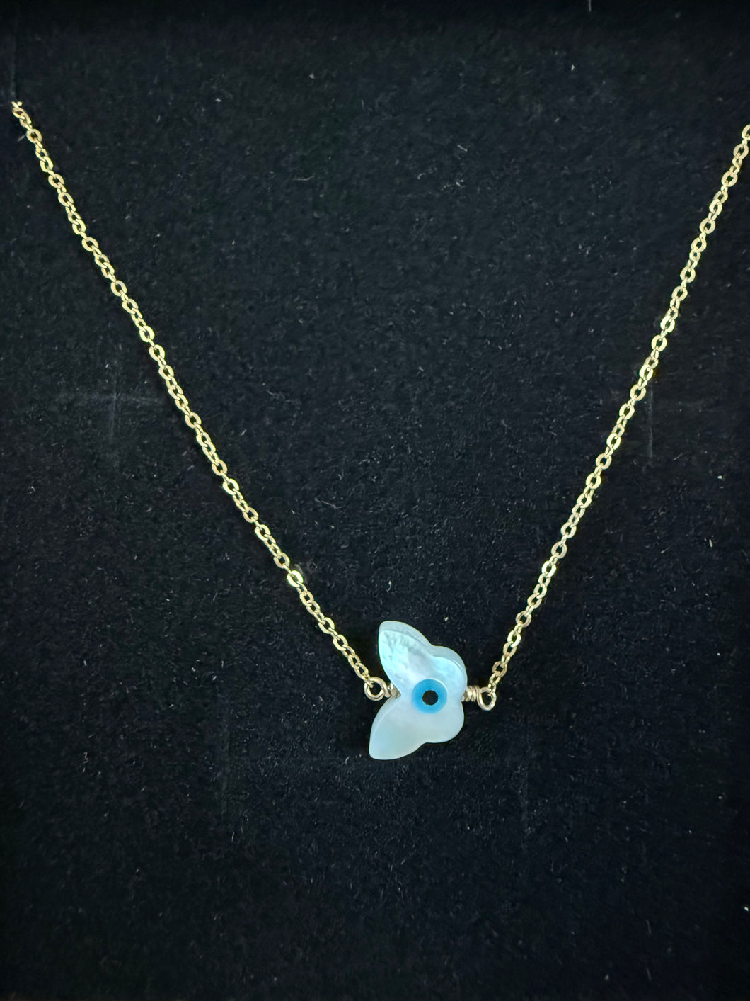 Mother of Pearl Butterfly Necklace - Olia