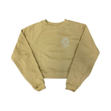 Women’s Westerly Fish Brand Cropped Crewneck (Wheat) - Rhode Island Surf Co.