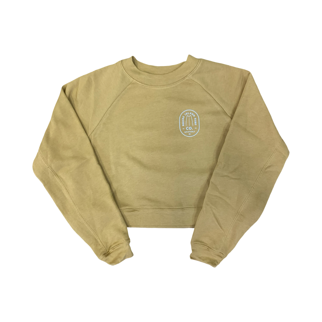 Women’s Westerly Fish Brand Cropped Crewneck (Wheat) - Rhode Island Surf Co.