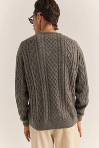 Mohair Fisherman’s knit Washed Black - Rhythm