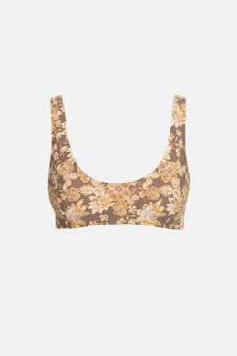 Arcadia Paisley Holiday Crop Top - Rhythm (Chocolate)