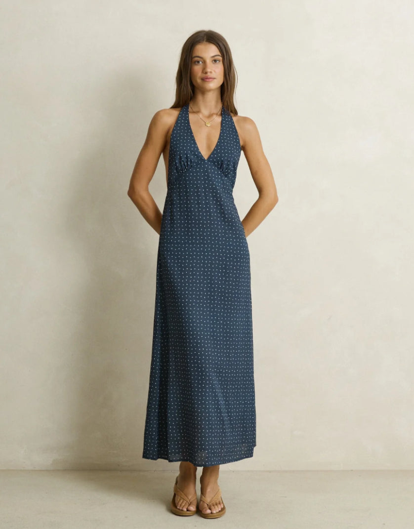 rhythm blue dress Maisy Halter Maxi Maisy halter Complete the Look:Magical Duo (Dress + Mouse Ears) ProductID: 117754 A-Line V-Neck Sleeveless Red 100% Polyes...