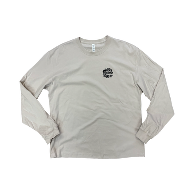 7.6oz Heavy Knit Cotton Long Sleeve Circle Logo(Oat) - Rhode Island Surf Co.