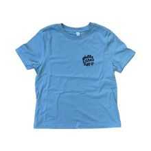 Load image into Gallery viewer, Fin + Flowers Heavy Knit Cotton Tee (Baby Blue)- Rhode Island Surf Co.