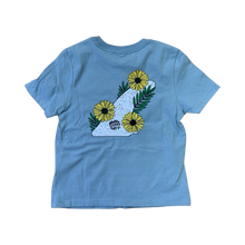 Load image into Gallery viewer, Fin + Flowers Heavy Knit Cotton Tee (Baby Blue)- Rhode Island Surf Co.