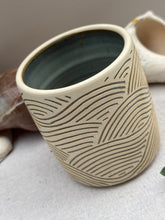 Load image into Gallery viewer, Point Judith Blue Wave Tumbler- DownEaster Pottery