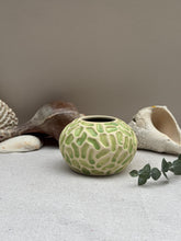 Load image into Gallery viewer, Misquamicuit Green Round Vase - DownEaster Pottery