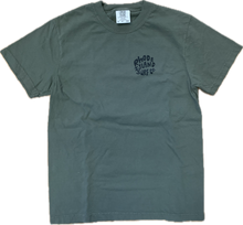 Load image into Gallery viewer, Fin + Flowers Heavy Knit Cotton Tee (Green)- Rhode Island Surf Co.