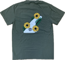 Load image into Gallery viewer, Fin + Flowers Heavy Knit Cotton Tee (Green)- Rhode Island Surf Co.