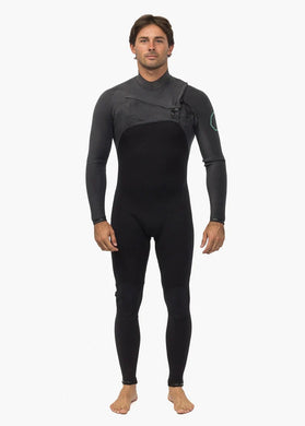 7 Seas 3/2 Chest Zip Full Wetsuit Charcoal - Vissla