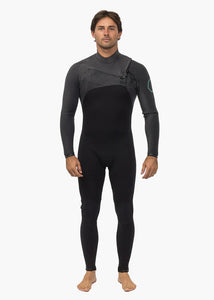 7 Seas 3/2 Chest Zip Full Wetsuit Charcoal - Vissla
