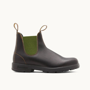 #519 Colored Elastic Sided Boot (Brown/Olive) - Blundstone