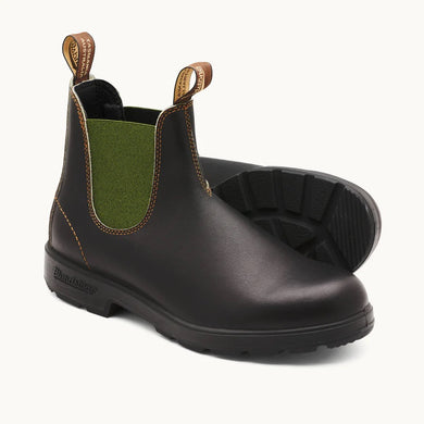 #519 Colored Elastic Sided Boot (Brown/Olive) - Blundstone