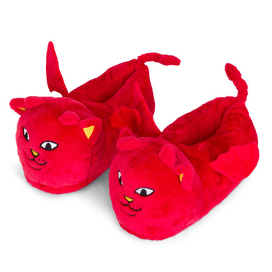 Lord Devil Plush Slippers (Red) - Rip n Dip Clothing