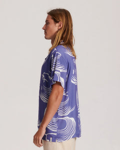 Wave Garden SS shirt (Navy) - The Critical Slide Society