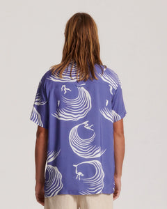 Wave Garden SS shirt (Navy) - The Critical Slide Society