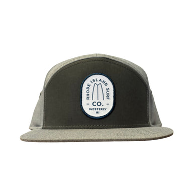 YOUTH Westerly Brand Patch 7 Panel Hat (Charcoal) - Rhode Island Surf Co.