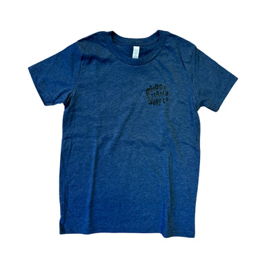 Youth Fin + Flower Tee (Navy) - Rhode Island Surf Co.