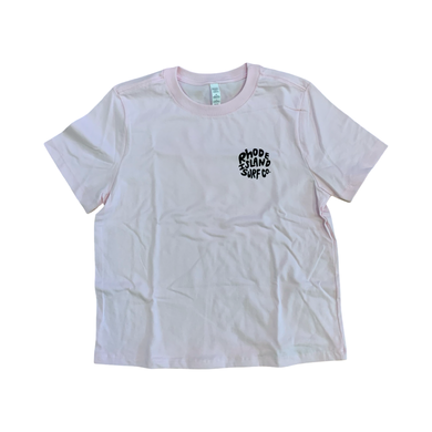 Fin + Flowers Heavy Knit Cotton Tee (Baby Pink)- Rhode Island Surf Co.