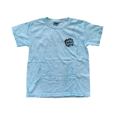 Acid Washed Sea-Foam Bubble Logo Heavyweight Tee (Youth) - Rhode Island Surf Co.