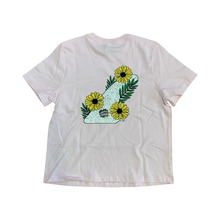 Load image into Gallery viewer, Fin + Flowers Heavy Knit Cotton Tee (Baby Pink)- Rhode Island Surf Co.