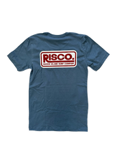 Load image into Gallery viewer, RISCO Patch Tee (Steel Blue) - Rhode Island Surf Co.
