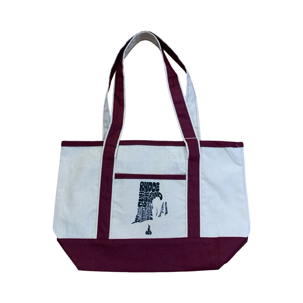Day Tote Bag - Beaches - Rhode Island Surf Co (Maroon)